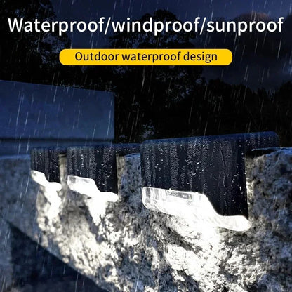 1-8Pack Solar Deck Lights Outdoor Waterproof Solar LED Lights Garden Decor Sunlight for Stairs Railing Yard Pathway Lighting