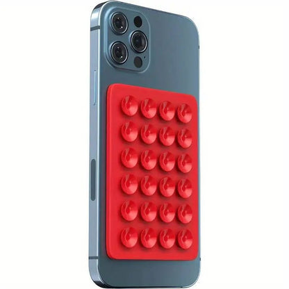 Tapete de Silicone com Sucção para Celular, Suporte de Parede Multifuncional com Ventosa, Quadrado Antiderrapante, Suporte de Celular de Lado Único, Adesivo Traseiro