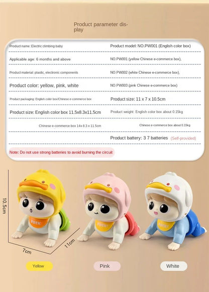 Brinquedos de Bebê Aprender a Engatinhar Guia Cabeça para Cima Treinamento Quebra-Cabeça Educação Infantil Engatinhar Bebê Som Luz Música