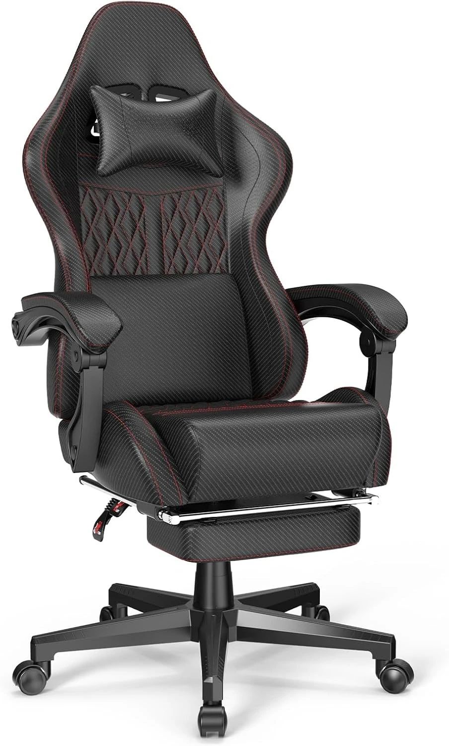[Limited Time Offer, Clearance!]Vintage PU Leather Gaming Chair, High Back Gamer Chair with Massage, Ergonomic Computer Office C