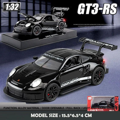 Carrinho Miniatura Diecast 1/32 Escala 911 GT3RS Carro Esportivo Modelo de Brinquedo Veículo Crianças Menino Aniversário Presente Decoração de Casa Brinquedo de Carro
