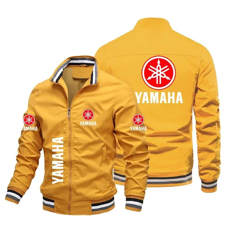 Men's Yamaha Logo Printed Custom Biker Bomber Jacket Motorcycle Fashion Clothing Coats for Men