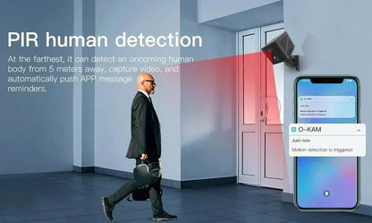 5MP 4G SIM Card Mini Camera Human Detection WiFi Camera Built-In 3000mAh Battery Security Surveillance Camcorder Video Recorder