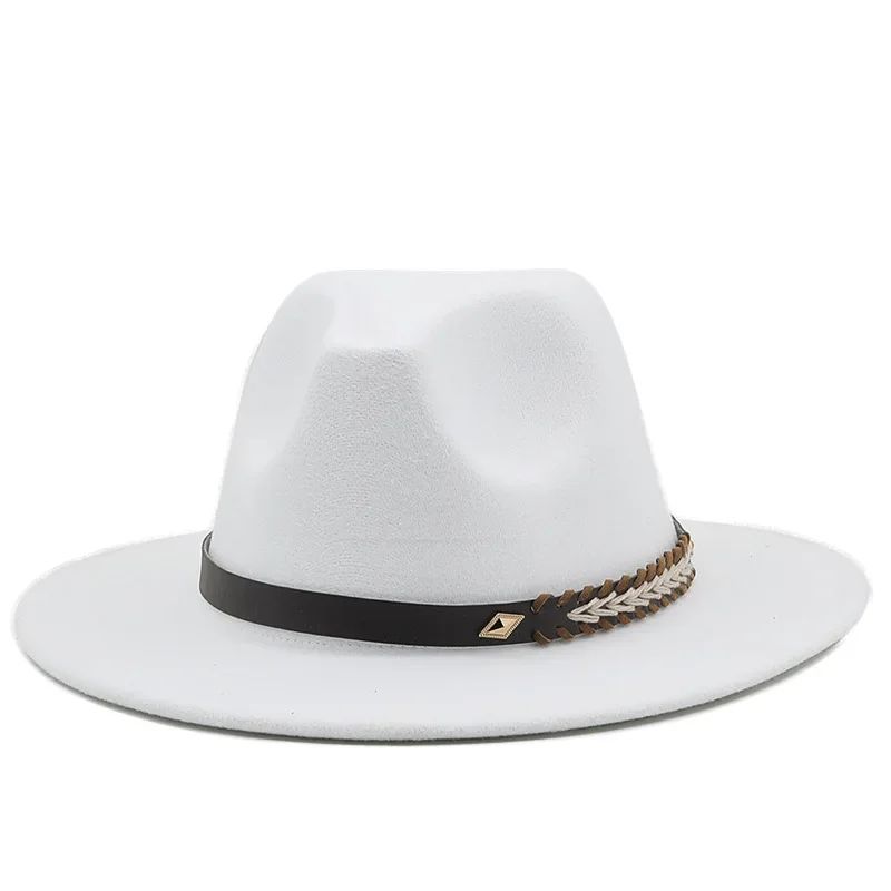 2025 Mulheres Homens Chapéu Panamá Fedora Aba Larga Proteção Solar Clássico Unissex Moda Chapéu Top para Festa Casamento Igreja