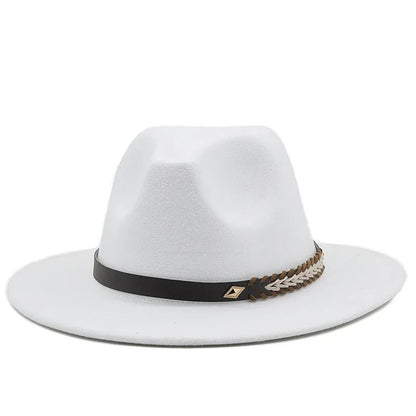 2025 Mulheres Homens Chapéu Panamá Fedora Aba Larga Proteção Solar Clássico Unissex Moda Chapéu Top para Festa Casamento Igreja
