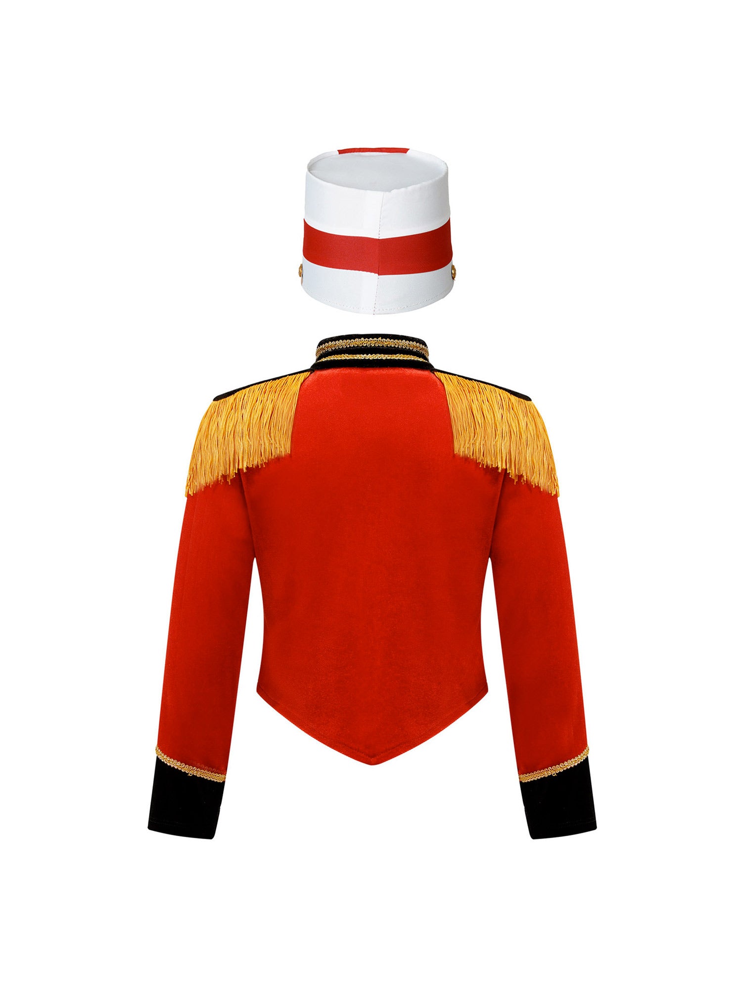 Girls Boys Marching Band Costume Outfits Circus Ringmaster Jacket Coat Team Performance Drummer Drum Major Uniform with Hat Sets