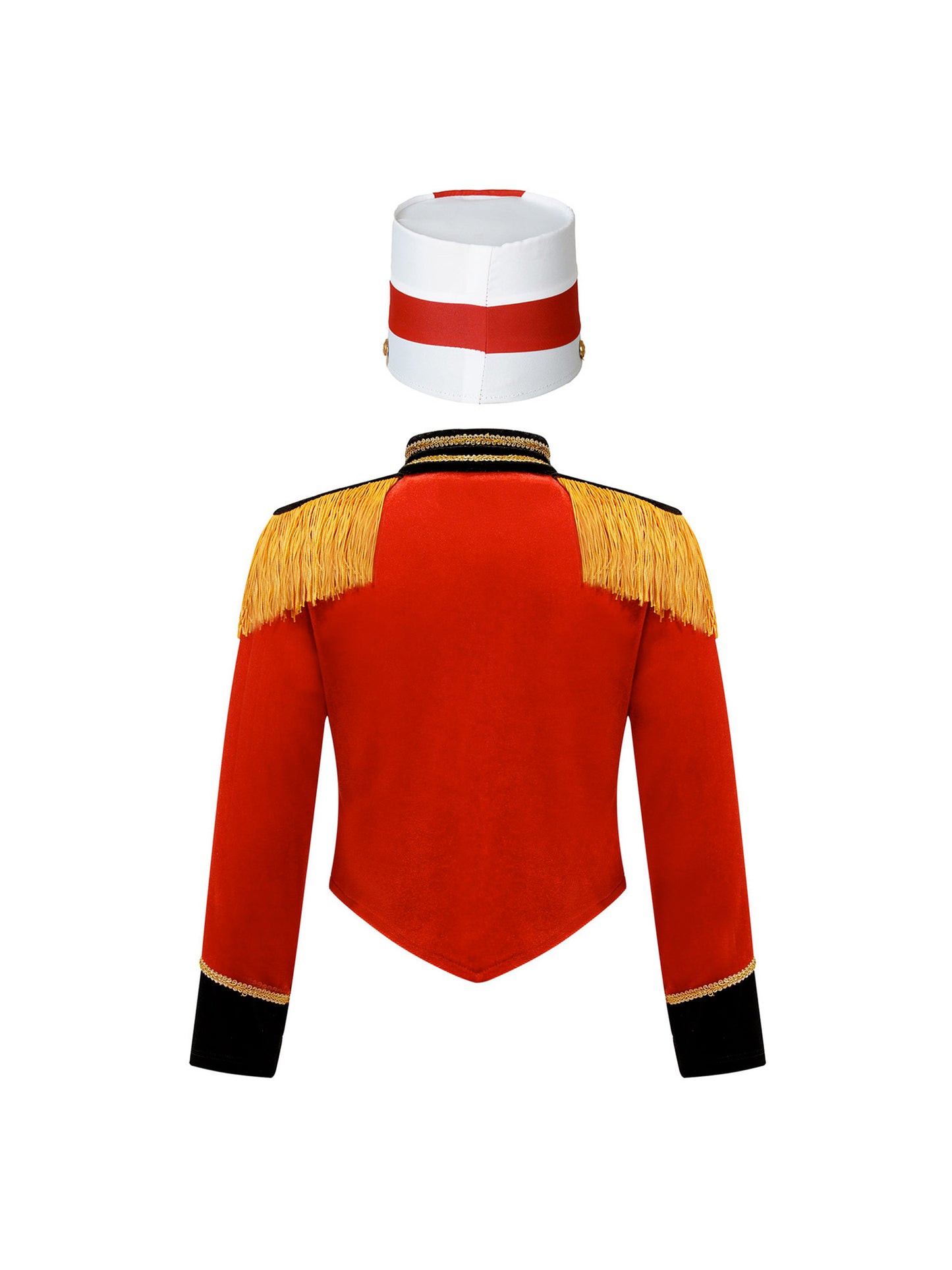 Girls Boys Marching Band Costume Outfits Circus Ringmaster Jacket Coat Team Performance Drummer Drum Major Uniform with Hat Sets