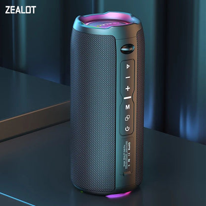 Zealot-S49PRO Portable Bluetooth Speaker 20W IPX6 Waterproof Powerful Sound Box Bass Boost Dual Pairing True Wireless Speaker