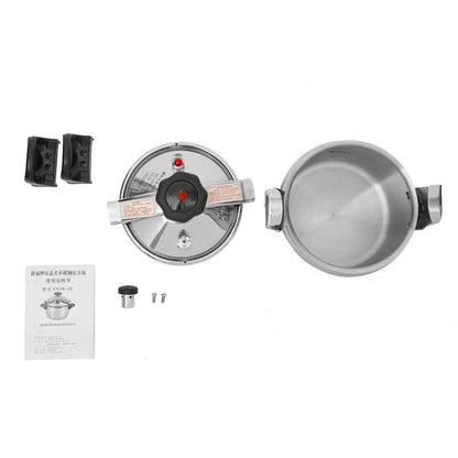 Panela de Pressão de Alumínio Compatível com Indução com Válvula de Mola Dispositivos de Segurança 3L/3.17Qt Capacidade Para Fogão Elétrico, a Gás