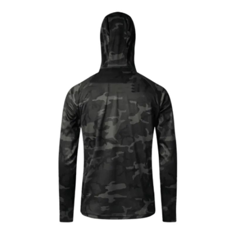 Novo Estilo Masculino Roupa de Pesca Secagem Rápida Proteção Solar Camisas de Pesca Leve Manga Longa Camisa de Pesca com Capuz e Zíper