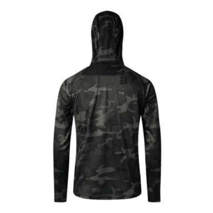 Novo Estilo Masculino Roupa de Pesca Secagem Rápida Proteção Solar Camisas de Pesca Leve Manga Longa Camisa de Pesca com Capuz e Zíper