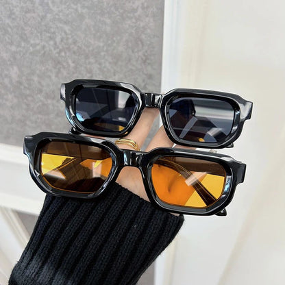 Luxurious Rectangle Sunglasses Women Men Fashion Brand Designer Casual Sun Glasses Female Male Plastic Outdoor Eyewear
