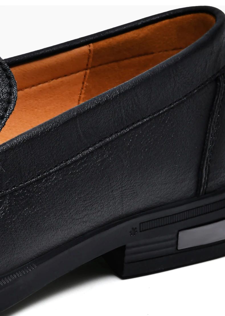 Genuine Leather Slip on Loafers Men Formal Dress Shoes Office Driving Wedding Party Mocasines Hombre Big Size Casual Shoes