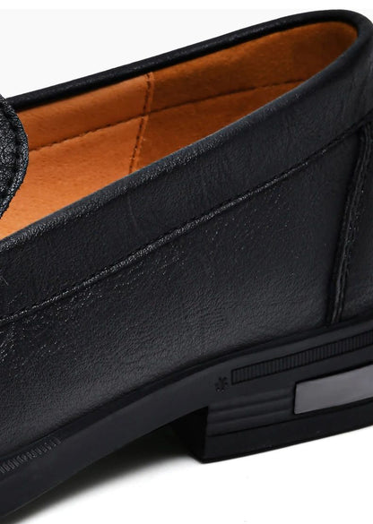 Genuine Leather Slip on Loafers Men Formal Dress Shoes Office Driving Wedding Party Mocasines Hombre Big Size Casual Shoes