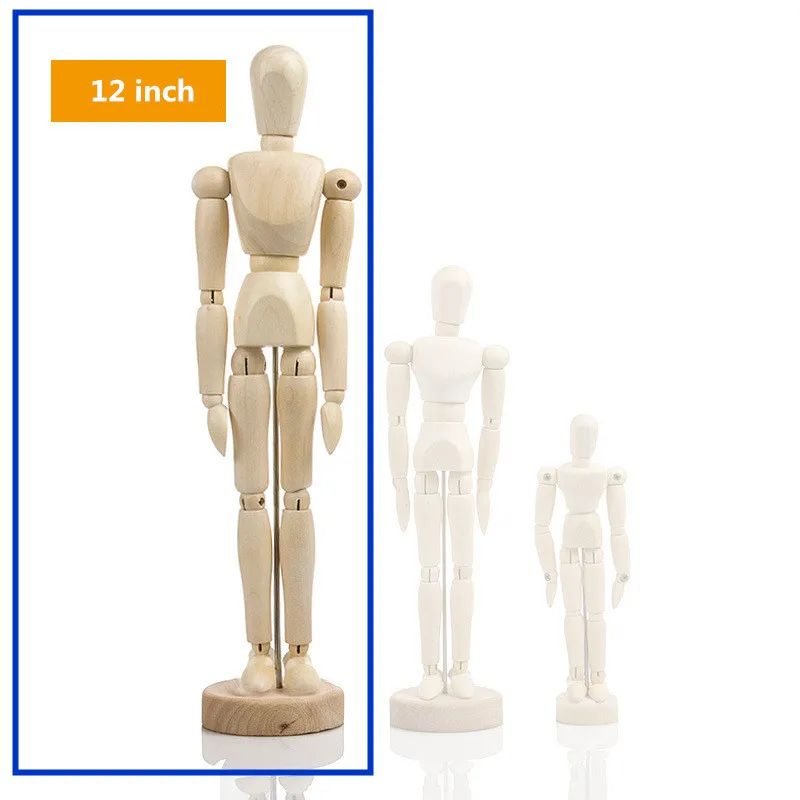 Wooden Hand Body Draw Action Toys Drawing Sketch Mannequin Model Movable Limbs Figures Home Decor Artist Models Jointed Doll