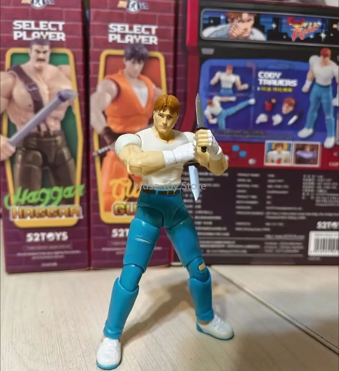 Em Estoque 52TOYS Action Figure CAPCOM Final Fight, 1PC Decoração de Mesa Colecionável, Presente Criativo para Aniversário, 3.75polegadas/10cm
