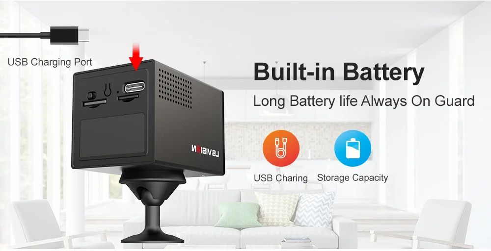 LS VISION Ubox CCTV Camera 4MP 4G Sim Card Or Wifi Home Surveillance Camera Intercom Radar Detection  Mini Baby Security Cam 2K