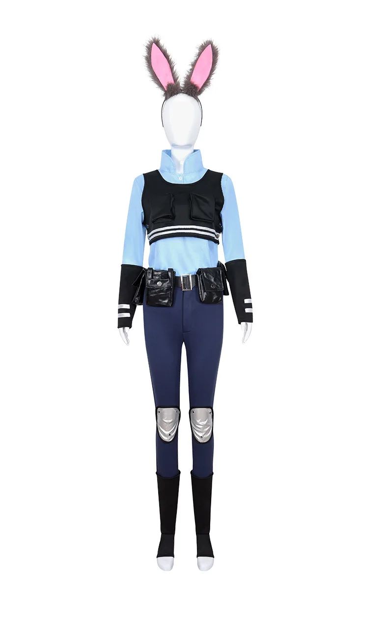New Animal Judy Hopps Halloween Cosplay Costume For City Rabbit Police Officer Zoo Costume Fancy Dress Up Gifts Adult Children