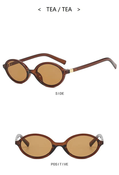 Sexy Small Oval Leopard Sunglasses Women Lovely Ins No Makeup Plain Glasses Frame Eyewear Cute Decorative Computer Glasses Men