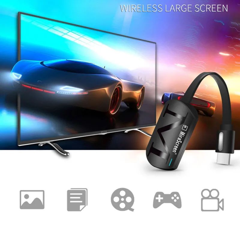 1080p Wireless Wifi Display Adapter Hdmi Extender Screen Mirroring Share for IPhone 11 13 15 IPad Android Phone To TV Projector
