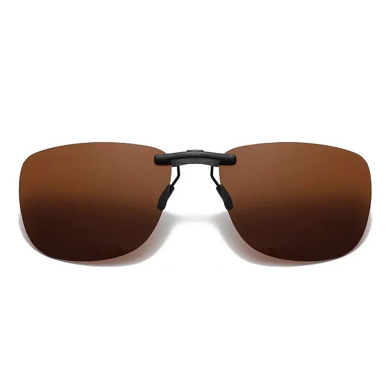 Square Clip on Sunglasses Women Polarized Black Lens UV400 Night Vision Driving Men Goggles Clips Anti Glare Vintage Glasses