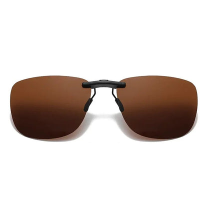 Square Clip on Sunglasses Women Polarized Black Lens UV400 Night Vision Driving Men Goggles Clips Anti Glare Vintage Glasses