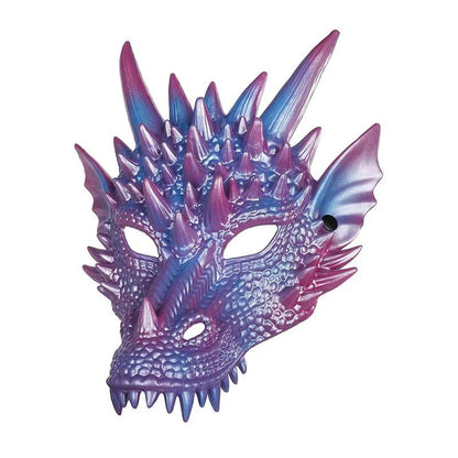 Party Supplies Pearl Blue Dragon Mask 3D Printing Dragon Knight Mask Cosplay Mask Halloween Mask Party Costume Props