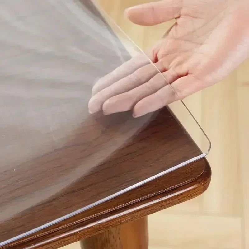 Rectangular Tablecloth, Transparent Table Cloth, Table Protector, Heat Resistant Waterproof Anti-Scratch Tablecloth