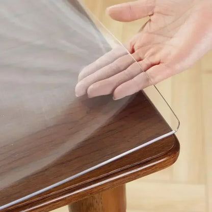 Rectangular Tablecloth, Transparent Table Cloth, Table Protector, Heat Resistant Waterproof Anti-Scratch Tablecloth