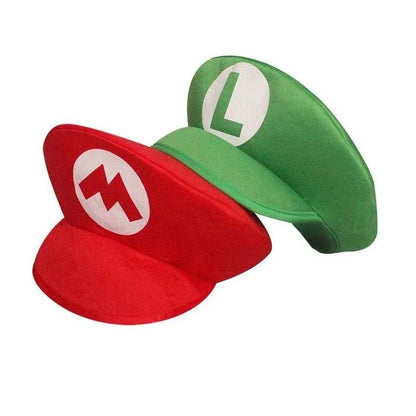 Super Marios Bros Cosplay Cartoon Hats With Moustache Halloween kids Hats Costumes Anime Figure party funny accessories