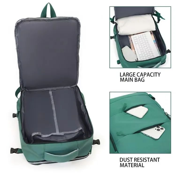 Mochila de viagem para mulheres e homens, aprovada para voos, impermeável, esportiva, casual, pequena para caminhada