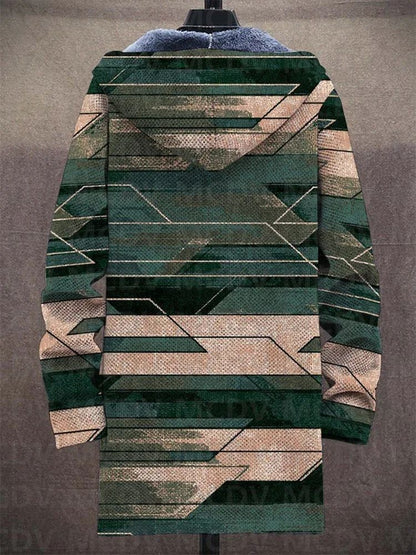 Men's Plush Thick Loose Long-Sleeved Coat Cardigan Fleece Overcoat Thick Warm Jacket