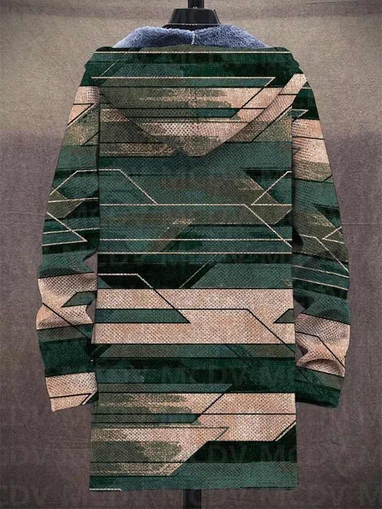 Men's Plush Thick Loose Long-Sleeved Coat Cardigan Fleece Overcoat Thick Warm Jacket