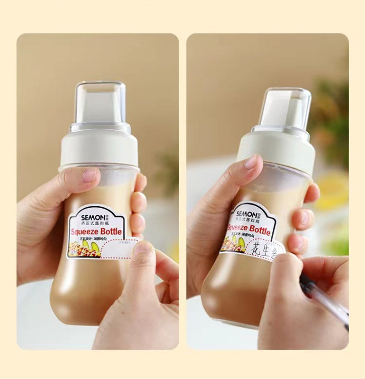 Frasco Espremedor Poroso para Molhos 350ML Garrafa para Molho de Tomate Mel Salada Recipiente Dispensador de Condimentos de Cozinha para Ketchup Molhos BBQ Óleo
