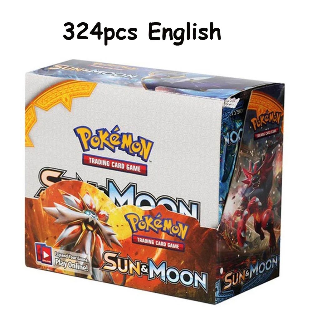 ?Mais Recente 324 Peças Cartas Pokémon Sol & Lua XY Evoluções Caixa de Booster Pokémon Brinquedo de Cartas Colecionáveis para Crianças?