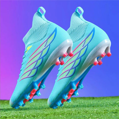 High Ankle Sports Footwear FG/TF Kids Soccer Cleats Football Boots Professional Men's Soccer Shoes Krampon Outdoor Sneakers 2025