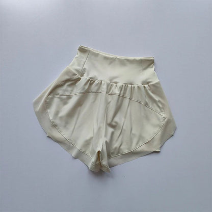 Summer Women's High-Waisted Sports Shorts Mesh Breathable Double-Layer Quick-Dry Gym Fitness Running Cycling Yoga Shorts