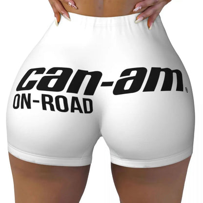 Custom Women's BRP ATV Unisex Can Am Logo Workout Yoga Shorts Athletic Gym Volleyball Biker Shorts