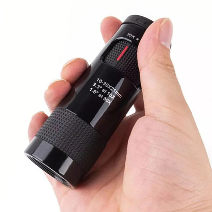 Monóculo Potente 10-30x21 Zoom Mini Telescópio Portátil Luneta Equipamento de Camping Visor Óptico Monóculo