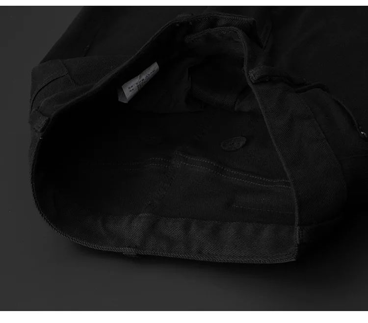 BlackJeans2024 Nova Coleção Outono/Inverno Marca da Moda Casual Slim Fit Elástica Estilo Europeu Calça Comprida Masculina Estampa Fashion