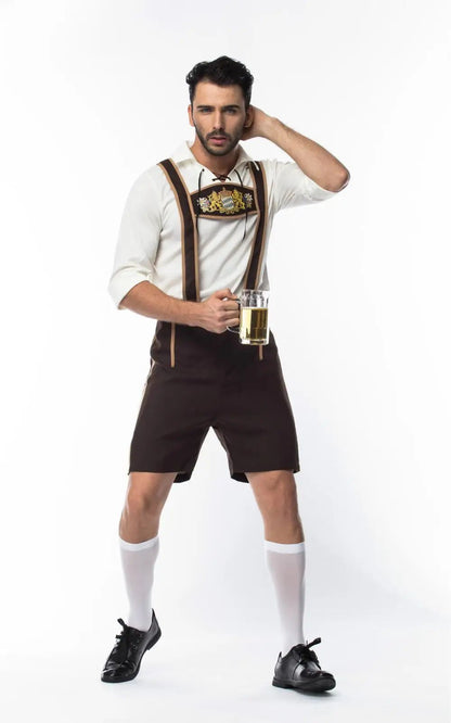 Women Waitress Maid Dress Adult Bavaria Oktoberfest Dress Beer Carnival Party Outfit Fancy Dress Man Lederhosen Dirndl Outfit