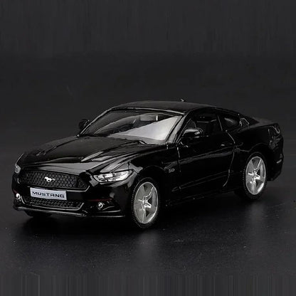 1:36 Ford Mustang GT Toy Car Model Replica Scale Metal Diecast Miniature Art Vehicle Figure Collection Xmas Gift Boy Toy
