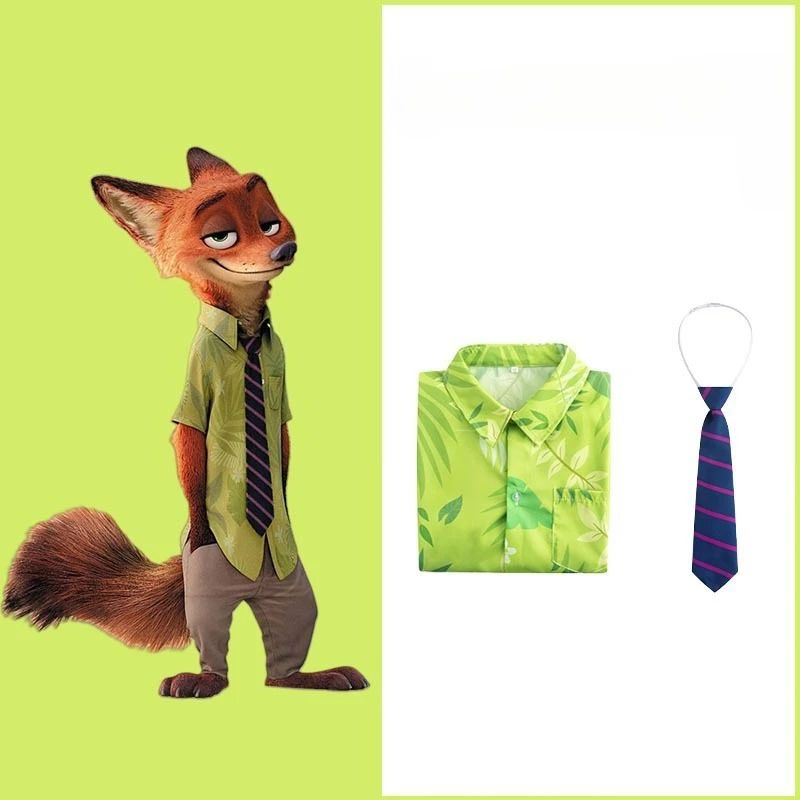 2026New Zootopia Nick Fox Clothes Coswear Children's Boys Performance Costumes Adult Fox Nick