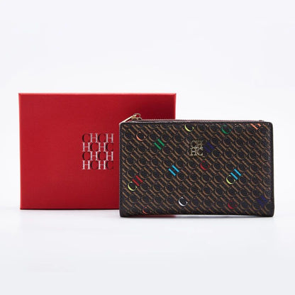 Printed Women's Long Wallet Luxury Brand Retro Classic PVC Material 2025 New Fashionable Simple Card Bag