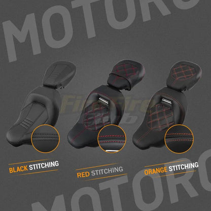 Assento Traseiro Dianteiro para Passageiro de Motocicleta para Harley Touring Electra Glide CVO Street Glide Road King 2009-2022