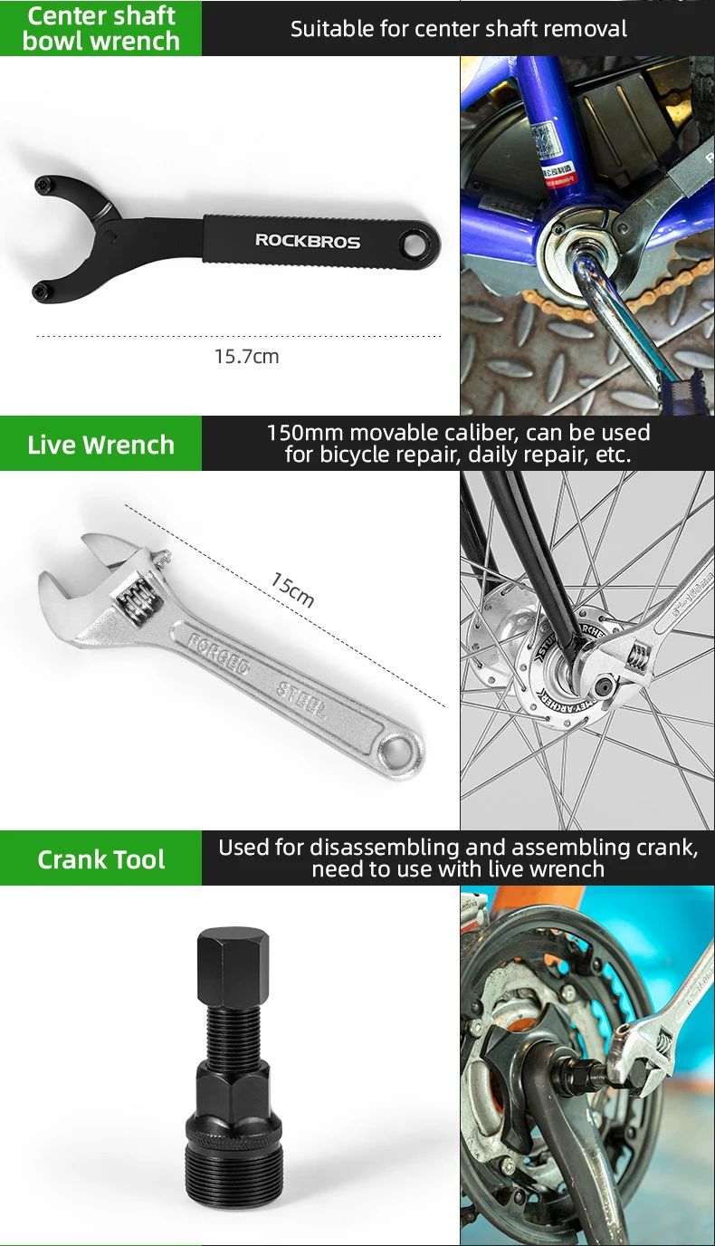 ROCKBROS Kits de Ferramentas para Reparo de Bicicleta 44 em 1 Profissional Multifuncional para Bike Conjunto de Chaves Ferramentas de Ciclismo
