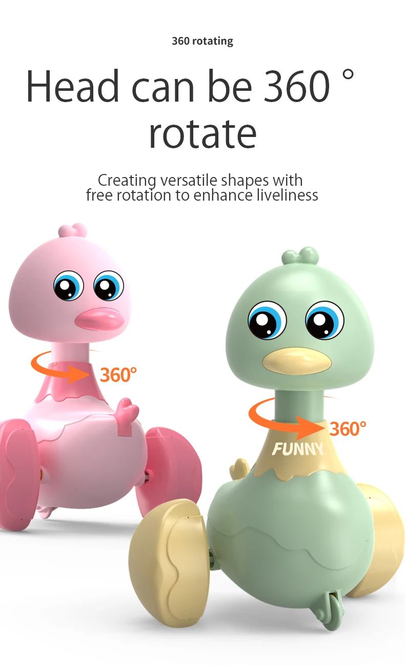 Baby Toy Cars Toddler Swing Press And Go Cute Duck Car Educational Toys For Boys Girls Pull Back Cars Toy Children Xmas Gifts