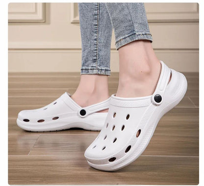 Stock Available 2024 New Large Size Beach Hollow Out Sandals Men's and Women's Garden Shoes Plus Size EVA Sole EVA Strap