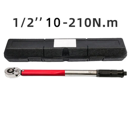 Chave de Torque 10-210N.m 1/2" com Catraca Reversível de Precisão Profissional para Bicicleta, Moto e Automóveis