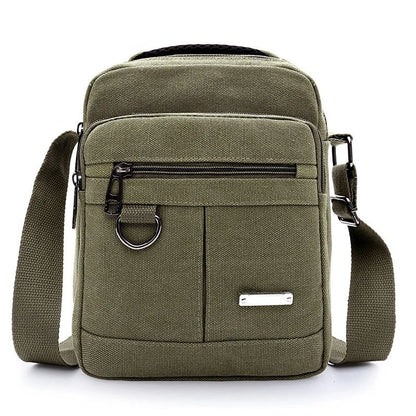 Canvas Shoulder Bag Men's New Korean Style Canvas Messenger Bag Outdoor Leisure Travel Portable Shoulder Bag Purse Handbag